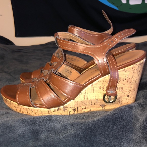 Franco Sarto Brown Wedges - Picture 2 of 6